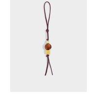 Katie Loxton Beaded Keyring Bag Charm - Bitter Chocolate