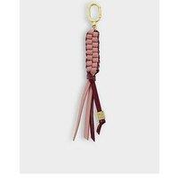 Katie Loxton Braided Keyring Bag Charm - Rose Pink / Cherry