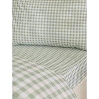 Catherine Lansfield Bamford Gingham Check Fitted Sheet Green
