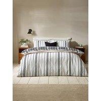Catherine Lansfield Harbour Stripe Duvet Set Black