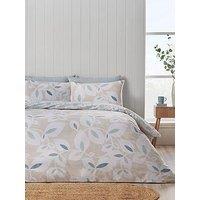 Catherine Lansfield Inga Leaf Duvet Set Natural