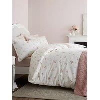 Bianca Vintage Rosebud Lace 100% Cotton Duvet Set Cream