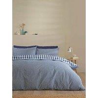 Catherine Lansfield Bamford Gingham Check Duvet Set Navy