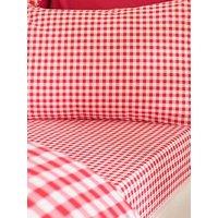 Catherine Lansfield Bamford Gingham Check Fitted Sheet Red