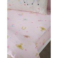 Catherine Lansfield Happy Horses Fitted Sheet Pink