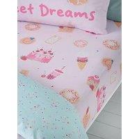 Catherine Lansfield Sweet Treats Fitted Sheet Pink