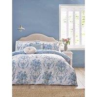Catherine Lansfield Antoinette Damask Floral Duvet Set Blue