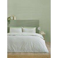 Catherine Lansfield Bamford Gingham Check Duvet Set Green