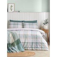 Catherine Lansfield Cartmel Check Duvet Set Green