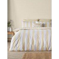 Catherine Lansfield Cove Stripe Duvet Set Yellow