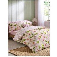 Catherine Lansfield Strawberry Frills Duvet Set Pink