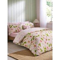 Catherine Lansfield Strawberry Frills Duvet Set Pink