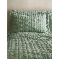 Pineapple Elephant Tamba Leaf Jersey Stripe Oxford Pillowcase Pair Green