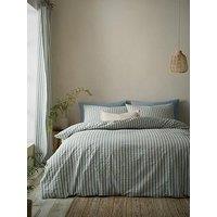 Pineapple Elephant Cotton Rich Woven Stripe Duvet Set Blue