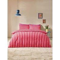 Sassy B Stripe Tease Duvet Set Red