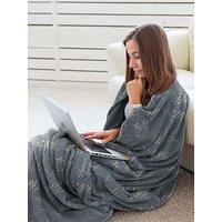 Laura Ashley Electric Throw Blanket - Pussy Willow Grey
