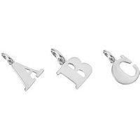 Seol + Gold Sterling Silver Alphabet Letter Charm Pendant (All Alphabet)