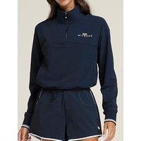 Wilson Womens Tennis Davenport Woven Popover - Navy