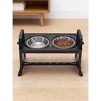 Living And Home Elevated Feeder With 2 Stainless Steel Bowls