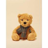 Joules Traditional Bear With Henson Check Scarf Dog Toy