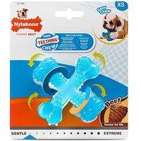 Nylabone Puppy Teething X Bone Beef Flavour Chew Toy -Xs