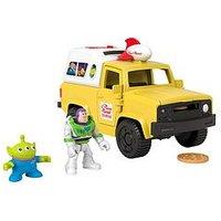 Imaginext Disney And Pixar Toy Story Pizza Planet Truck With Buzz Lightyear & Alien Action Figures