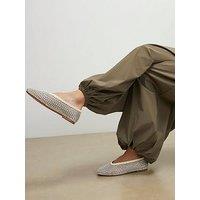 River Island Embellished Ballet - Cream