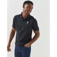 Liverpool Fc Mens Liverpool Crest Classic Polo Shirt - Black
