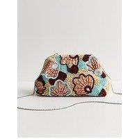 New Look Multicoloured Slouchy Beaded Shoulder Bag