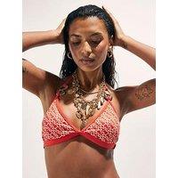 River Island Monogram Bikini Top - Orange
