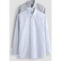 The Very Collection 2 Pack Pure Cotton Long Sleeve Gingham Check Shirts - Blue