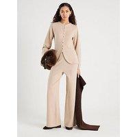 River Island Clean Structured Long Sleeve Cardigan - Beige