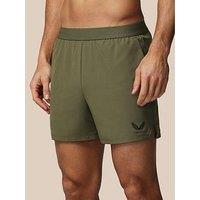 Castore Mens Training 7 Inch Branded Elastic Shorts - Green
