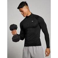 Myprotein Mens Training Pillar Graphic Seamless 1/4 Zip - Black