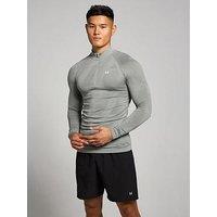 Myprotein Mens Training Pillar Graphic Seamless 1/4 Zip - Grey