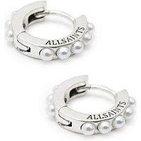 Allsaints Pearl Hoop 2-Pair Earrings Set - Silver