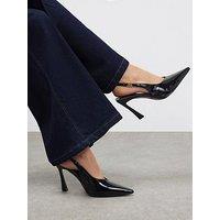 River Island Slingback Patent Court - Black