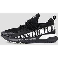 Versace Jeans Couture Dynamic Side Logo Knitted Runner Trainers - Black