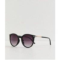 New Look Round Frame Sunglasses - Black
