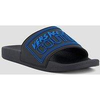 Versace Jeans Couture Contrast Logo Sliders - Black