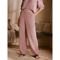 B By Ted Baker Ottoman Wideleg Lounge Trouser - Pink