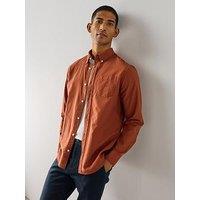The Very Collection Long Sleeve Oxford Shirt - Rust