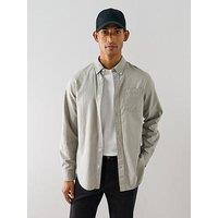 The Very Collection Long Sleeve Oxford Shirt - Light Grey