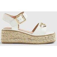 River Island Older Girls Heart Wedge Sandals - White