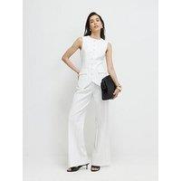 River Island Stripe Co-Ord Wide Leg Trousers - Cream