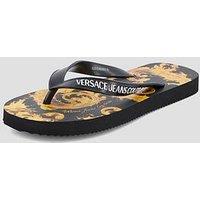 Versace Jeans Couture Printed Flipflop - Black