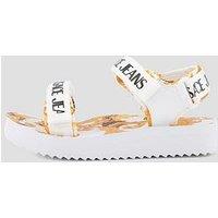 Versace Jeans Couture Logo Strap Sandal - White