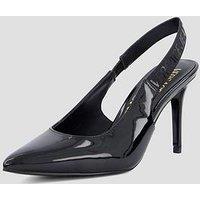 Versace Jeans Couture Logo Slingback Heeled Pump - Black