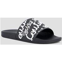Versace Jeans Couture Glitter Logo Slider - Black