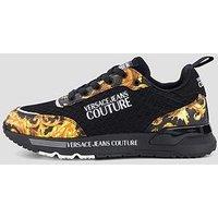Versace Jeans Couture Baroque Print Mesh Runner Trainers - Black